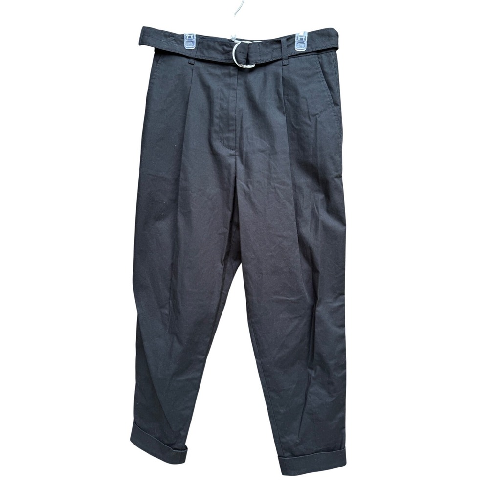 3.1 Phillip Lim Belted Pleated Carrot Pant Black P241-50399COU Womens Size 4 NEW